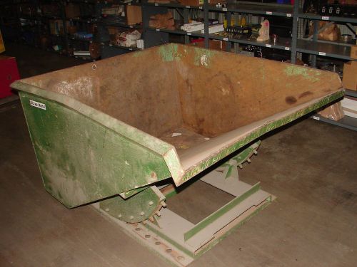 Heavy duty large steel self dumping tilt dump hopper bin 60&#034;l x 54&#034;w x 31&#034;d*xlnt for sale