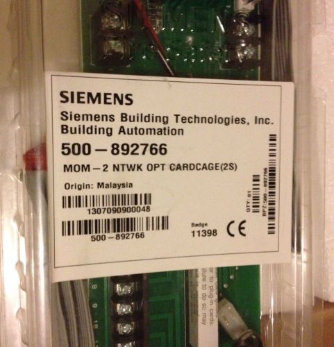 Siemens MOM-2 Card Cage for MXL System 2 Slots Brand New!