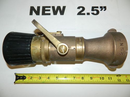 Fire hose nozzle new marine industrial 2.5&#034; nh nst elkhart brass dsf 250 gpm nr for sale