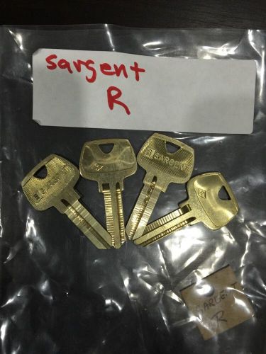 Original Sargent &#034;R&#034; 5 Pin Key Blank Locksmith Lot Of 4