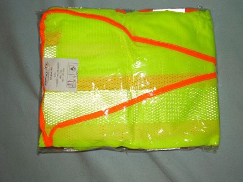 High visibility warning vest fluorescent yellow 305-hsvpfr for sale