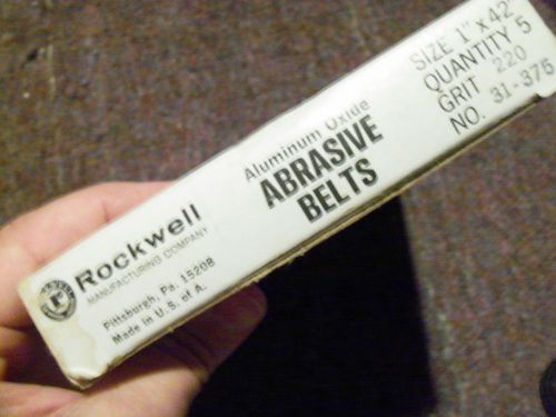 New rockwell 31-375 1-inch x 42-inch 220 grit sanding belts (4-pack) for sale