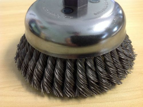 weiler 12856 6&#034; single row flared wire cup brush