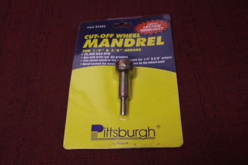 Pittsburgh 93389 cut-off wheel mandrel for 1/4&#034; &amp; 3/8&#034; arbors new for sale