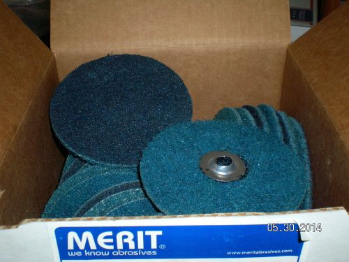 MERIT Abrasives Discs 4&#034; VF Grit  QTY 25 new style Blue