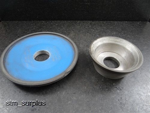 Pair of norton &amp; citco diamond cup grinding wheel 1-1/4&#034; bore for sale