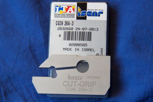 Cgin 26a-3 iscar cut-grip internal, single-ended blades for grooving and turning for sale