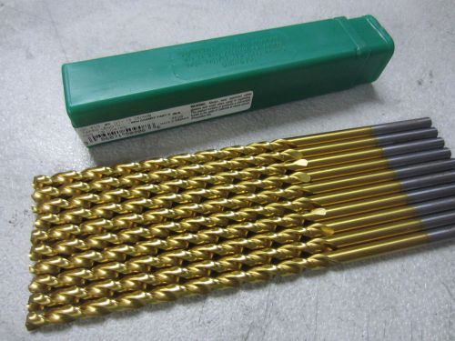 10 new ptd #8 parabolic long taper length twist drill bits hss tin coated #50908 for sale