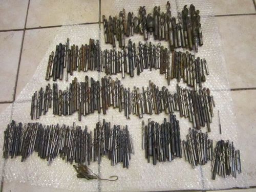 Huge lot of over 400 assorted machinist drill bits thats 22lbs lathe mill press for sale