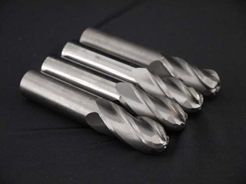4x solid carbide 3/4&#034;x3/4&#034;x1-1/2&#034;x4&#034; 4 flute ball-end center cutting end mill for sale