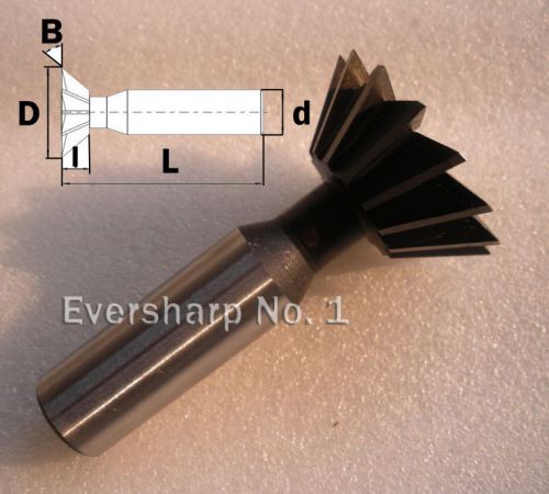 New 1pcs HSS(M2) 45mmx60 degree dovertail Cutter End mill Metal Milling Cutter