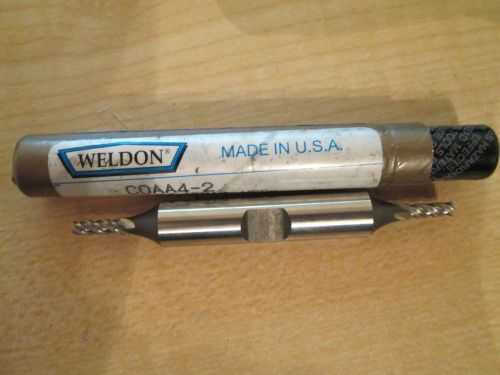 Weldon 1/8 x 3/8 x 3/8&#034; double end square cobalt 4-flute endmill coaa4-2 new for sale