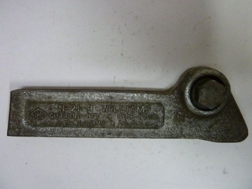 Machinist Lathe Gunsmith - WILLIAMS N-21-R cutting off side tool holder w/bit