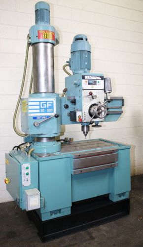 2.6&#039; arm 10&#034; col dia south bend gf50-800 radial drill, pwr el of arm, pwr dnfd &amp; for sale