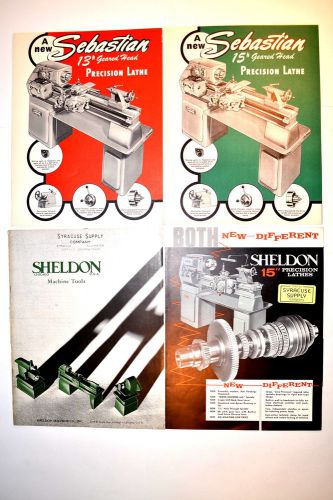 4 pc sheldon machine machine tools lot #rr195 cat g-55 13-15&#034; lathes sebastian for sale