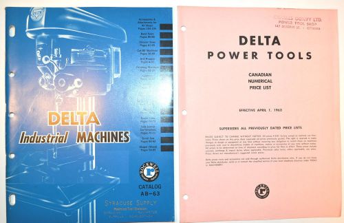 Delta industrial wood &amp; metal machines catalog ab-63 &amp; price list 1967 rr110 for sale