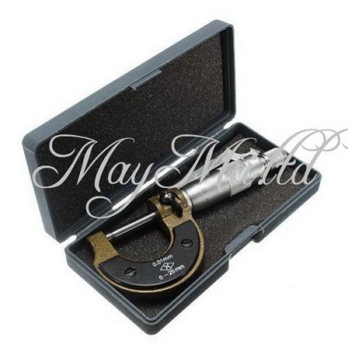 0.01mm Gauge Mechanist Metric Diameter Micrometer Jewelry Caliper Tool 0-25mm CA