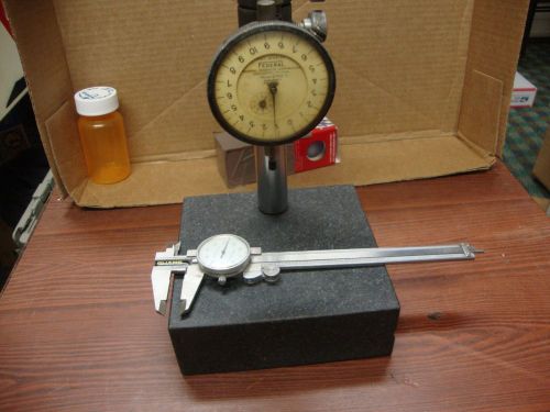 Federal 3in indicator .0005 on a 6x6 granite plate w/micro adjustment for sale