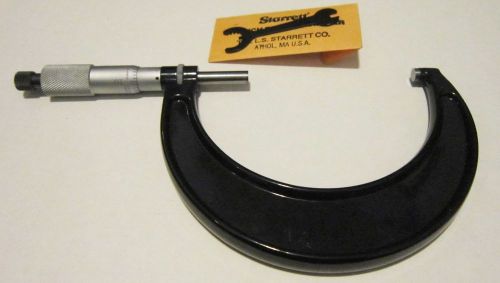STARRETT 3-4&#034; #436 Outside Micrometer with wrench .0001 EXCELLENT CONDITION!