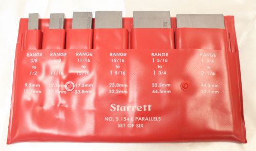 Starrett  S 154 L Parallels 6 New In Pouch