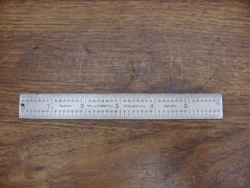 Old Used Tools,L.S. Starrett Tempered 6&#034; Ruler,No. 604R,Excellent Used Condition