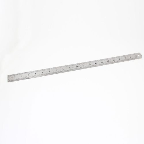 Measurement Tool Stainless Steel Imperial Straight Ruler 50cm 20&#034;