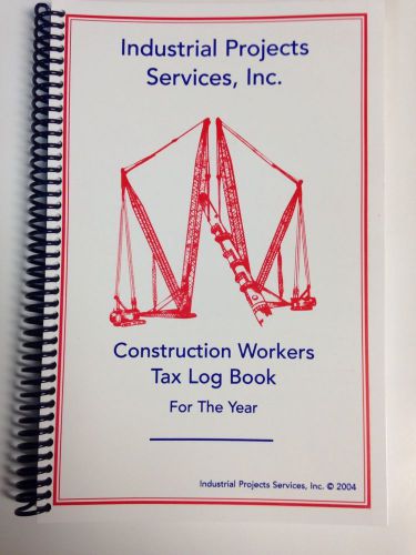 Construction workers tax logbook for sale