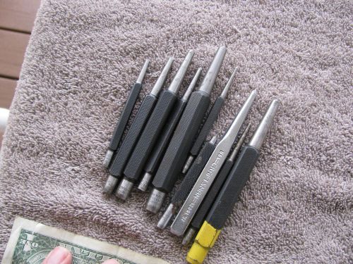 Mostly Starrett center punches largest 3/8&#034;  tool machinist toolmaker