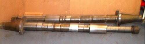 QTY 2. K&amp;T &amp; Bison 50 Taper 1 1/4&#034; Arbors 25&#034; and mis spacers
