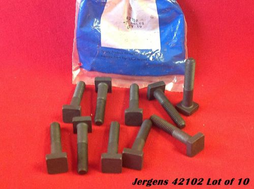 Nos jergens 42102 black oxide t bolts 3/8-16 x 2-1/4&#034;  lot of 10 usa made for sale