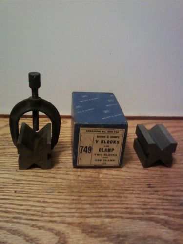Brown &amp; sharpe 749 v blocks and clamp for sale