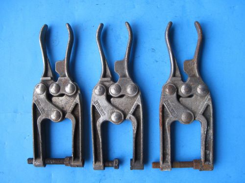 3 vintage knu vise no.p-1200 adjustable locking  clamp pliers welding machinist for sale