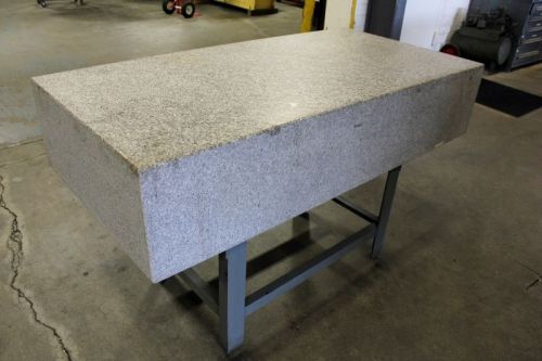 30&#034; x 60&#034; x 12&#034; Thick MITUTOYO &#034;Graplate&#034; Gray Granite Surface Plate with Stand