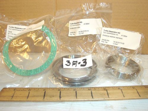 Parts for turbo-separator ag grease plate, washer, seal for sale