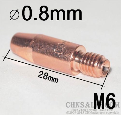 10 PCS MB 24KD 25AK MIG/MAG Welding Torch Contact TIP 0.8X28mm M6 140.0051