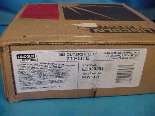 33 lb spool lincoln outershield mig welding wire 0.052&#034; all prosition steel for sale