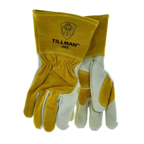 Tillman 50 top grain split cowhide fleece lined mig welding gloves, small for sale