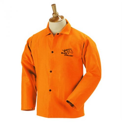 Revco Black Stallion FO9-30C 30&#034; 9oz. Orange FR Cotton Welding Jacket,  3X-Large