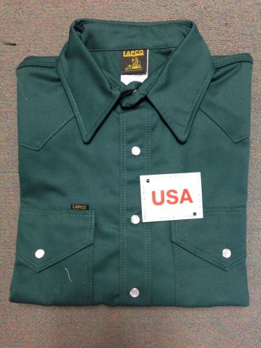 Lapco welding shirt (green twill 3xl) for sale