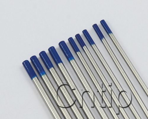 Tig tungsten electrode 2% lanthanated wl20 blue 6&#034;assorted size 1/8&#034;,3/32&#034;,10pk for sale