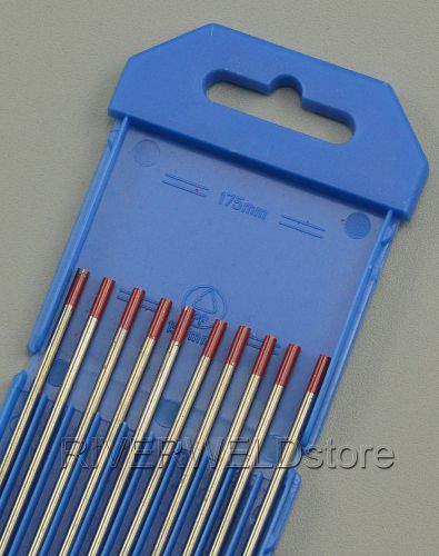 2% thoriated wt20 red tig welding tungsten electrode 3/32&#034;x6&#034; (2.4mmx150mm),10pk for sale