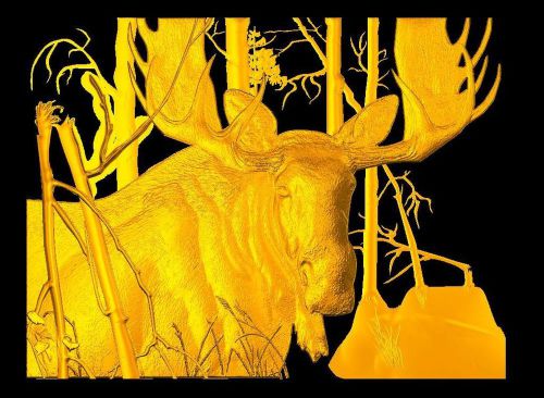 3d model STL file Releif of Elk for CNC Router Machine by miccot