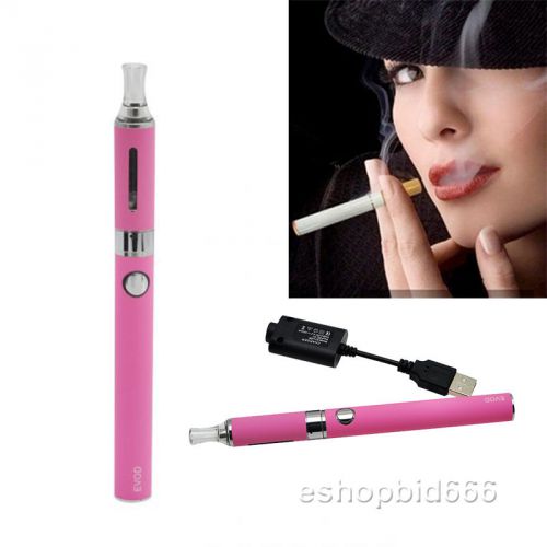 Sale evod mt3 vaporizer clearomizer starter kit e pen 900mah +usb charger pink for sale