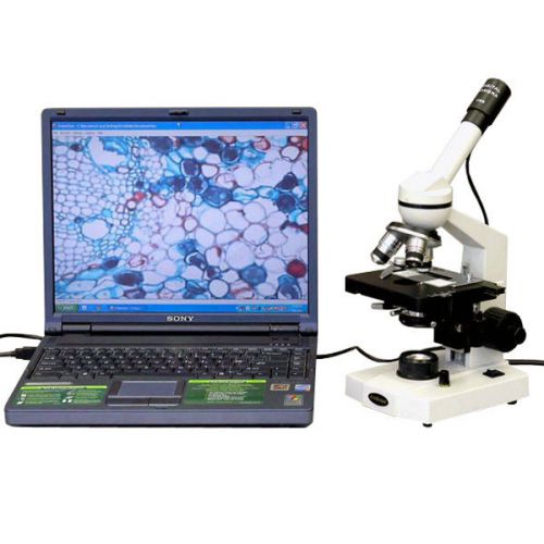 40X-2500X Advanced Student Microscope with 3D Stage + 2MP USB Camera