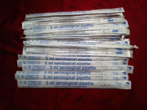5 ML Disposable Serological Pipets Pipette Sterile Individually Wrapped, 25 EACH