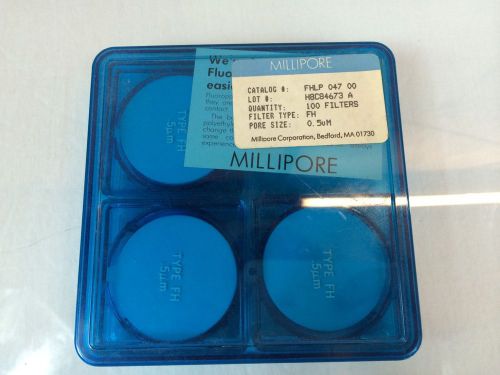 Pack of 75 Millipore FH type filters 0.5um  Cat.#FHLP 047 00
