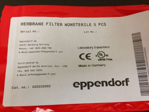 Eppendorf membrane filter for easypet 3 or 4421, 0.45 µm, ptfe, 5 pcs, brand new for sale