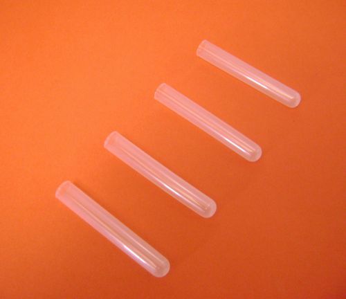 Test Tubes 12mm x 75mm culture New Plastic PP  4 pcs Lab Non-sterile Disposable