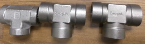 Swagelok and parker female 1&#034; pipe fitting tees (swagelok reference #16-t) for sale