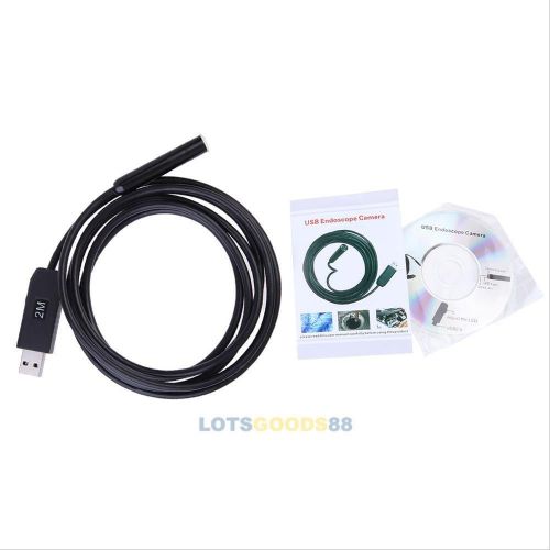 2M USB Waterproof HD 4 LED Borescope Endoscope Inspection Tube Visual Camer LS4G
